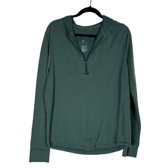 Men's Green All In Motion Men's Half-Zip Wool Pullover Athleisure Warm Large - Picture 2 of 9